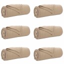 vidaXL Kastepledd 6 pcs Kamel 270 x 240 cm Fleece