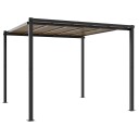 vidaXL Hagepaviljong antrasitt 3x3 m aluminium