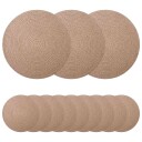 vidaXL Jute Placemets 12 stk. Naturlig 100% Tossa Jute