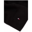 Tommy Hilfiger Th Flag Pima Cotton Cash Scarf - Black - ONE SIZE