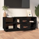 vidaXL TV-benk svart 100x34x40 cm heltre furu