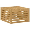  Ute fotstøtte Solid akasietre Hvit 59 x 59 x 37 cm