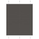 plisségardin sort 110x100 cm Stoff Bredde 109,4 Polyester