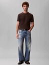 Calvin Klein Jeans Ss Slim Micro Waffle Crewnk Tee Brown XL