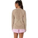 ASICS Road Seamless Long Sleeve Top Beige XS