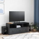  TV-benk antrasitt 99x39x44 cm stål