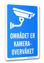 Kameraovervåkning Skilt Med Symbol Og Tekst 20x15cm