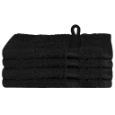  Gjesthåndkle SOLUND 4 pcs Svart 15 x 21 cm 550 gsm