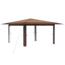 vidaXL Gazebo uten sidevegg 4 x 4 m Beige og Brun