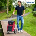 Andersen Royal Shopper Senta 2.0 49 Liter Trillebag Rød