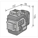 Flex Batteri ALC3 × 360 10.8 G/R Krysslinjelaser Uten Og Lader, Grønn Laser