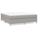  Boxspring sengeramme lysegrå 180x200 cm Super King stoff