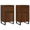vidaXL Skjenker 2 stk brun eik 40x35x70 cm konstruert tre