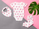 Tiny Treasure Lexi Leggings 2-Pack White/Flamingo 74