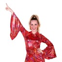 Thetru B.v. Disco Jumpsuit Rød Fargeskimrende Kostyme XX-Large 3591-0500-0XXL