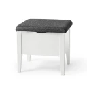 Torkelson Klinte benk 45 cm hvit med ullstoff