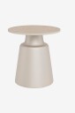 AC Design Furniture   Santorini rundt salongbord plate l. Travertin keramikk søylefot Ø45x47. 5 cm   Grå