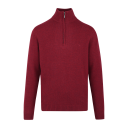 Tommi Half zip Wine XL Lambswool half zip sweater