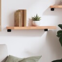 vidaXL Vegghylle lysebrun 60x20x4 cm behandlet heltre eik