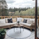 Rundt teppe   Ferragudo blå Størrelse: Ø 120 cm
