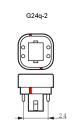 PLD/E kompaktlysrør 18W 827 G24q 2 4 pin 2700K   Unison