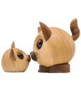 FableWood Figaro kattunge trefigur 6 cm ask/valnøtt