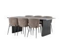 Venture Home Spisegruppe Sicharo 200 cm Rektangulær med 6 Habesh Stoler Beige