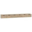 vidaXL Veggskap 2 stk sonoma eik 102x30x20 cm konstruert tre