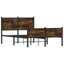  Sengeramme i metall uten madrass røkt eik 120x190 cm 8721102954344
