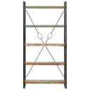 vidaXL Bokhylle 5 etasjer 90x30x180 cm gjenvunnet heltre