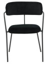 Arrow spisestuestoler med armlener, velour svart.