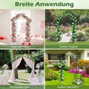 Rosebue hagebue i metall for klatreplanter espalierbue til bryllupsfest i bakgården 140 x 40 x 223 cm svart