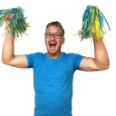 Netshirt Pom Poms Blå/Gule 34829