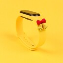 Strap Xmas for Xiaomi Mi Band 3 / 4 julearmbånd av silikonarmbånd med bjeller Gul