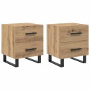  Sengeskaps 2 pcs artisan eik 40 x 35 x 47.5 cm Konstruert tre