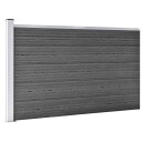 vidaXL Gjerdepanelsett WPC 699x105 cm svart