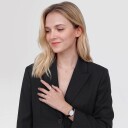 Daniel Wellington DW Watch Ophelia Mini Black Lizard White Guilloché Silver 22x25.5mm