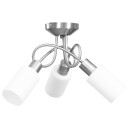 vidaXL Taklampe keramikkskjermer for 3 E14 lyspærer hvit kjegle