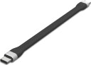 Linocell Flat USB-C-kabel 13 cm Svart