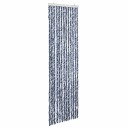 Insektgardin blå og hvit 56x200 cm chenille