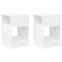 vidaXL Avlastningsbord 2 pcs Hvit 30,5 x 30 x 45 cm Konstruert tre