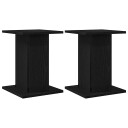 Planteholder 2 stk Svart Eik 30x30x40 cm Ingeniørtre