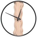  Veggklokke brun Ø35 cm jern og eik