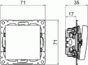 Abb Strømbryter Saga 1066Uc-916 Innfelt, Uten Ramme