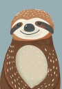 Happy Sloth Plakat Plakat / 21x30cm