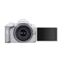CANON EOS R50 SPEILLØST KAMERA HVIT + RF-S 18-45MM IS STM OBJEKTIV