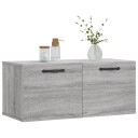 vidaXL Veggskap grå sonoma 80x36,5x35 cm konstruert tre