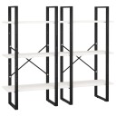 vidaXL Oppbevaringshylle hvit 60x30x210 cm heltre furu