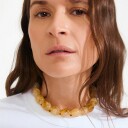 Pilgrim Still Necklace Silver Plated/Yellow   Yellow   ONE SIZE