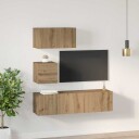  TV benksett 4 pcs artisan eik 60 x 30 x 30 cm Konstruert tre